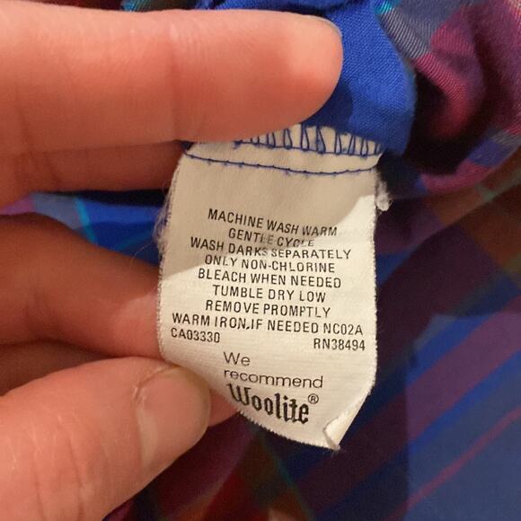 Vintage Ship N’ Shore Plaid Women’s Button Down Colorful Shirt Sz XXL Blue Red - Picture 5 of 11